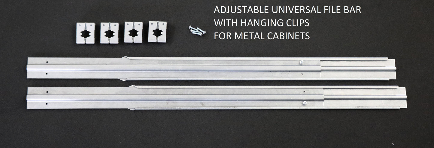 Adjustable Universal File Bar© with Clips