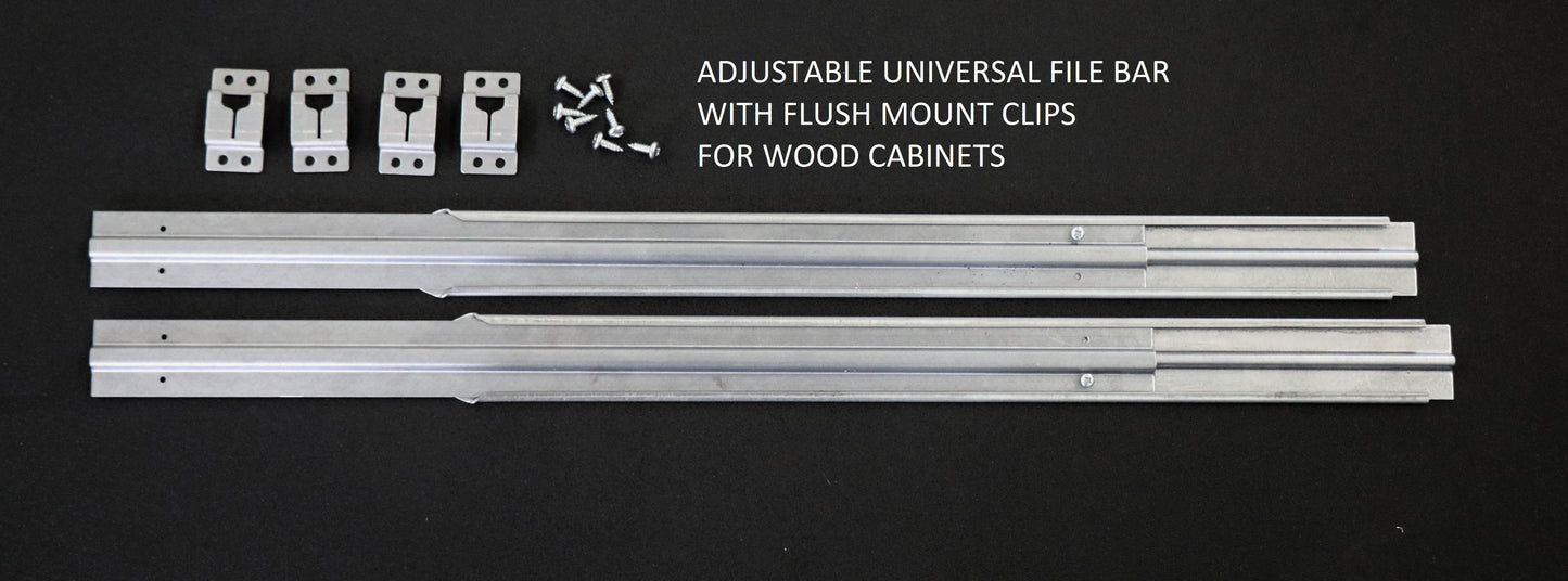 Adjustable Universal File Bar© with Clips